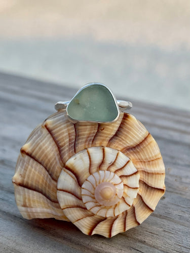 No.4 Sea Glass Capri Ring Size 5