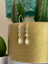 Load image into Gallery viewer, Silver and Pearl Earrings