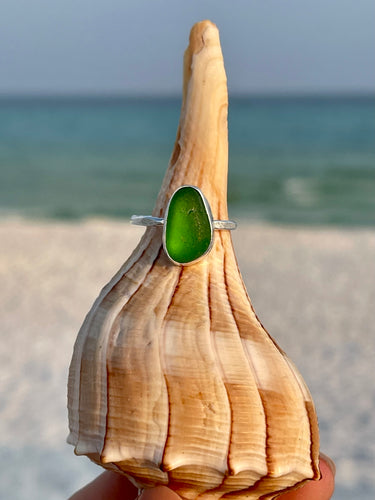 No.10 Sea Glass Capri Ring Size 8