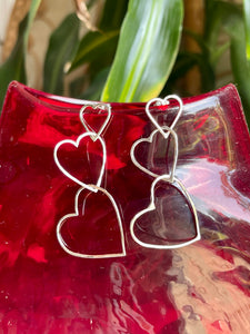 Cascading Heart Earrings