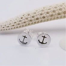 Load image into Gallery viewer, Sterling Anchor Studs - Changing Tides Jewelry