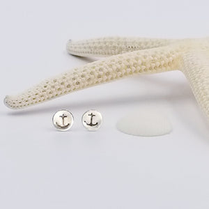 Sterling Anchor Studs - Changing Tides Jewelry