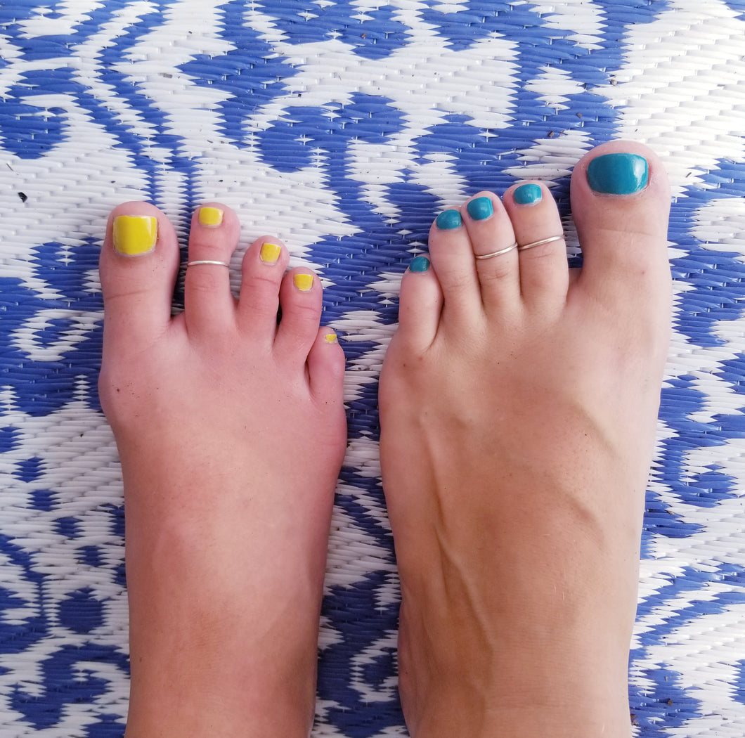 Skinny solid toe ring - Changing Tides Jewelry