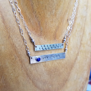 Mermaid Scales - Silver Bar Necklace