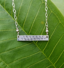 Load image into Gallery viewer, Mermaid Scales - Silver Bar Necklace