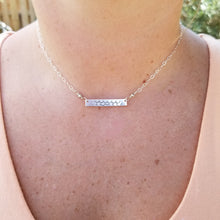 Load image into Gallery viewer, Mermaid Scales - Silver Bar Necklace