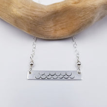 Load image into Gallery viewer, Mermaid Scales - Silver Bar Necklace