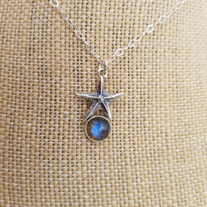 Labradorite and Starfish Pendant