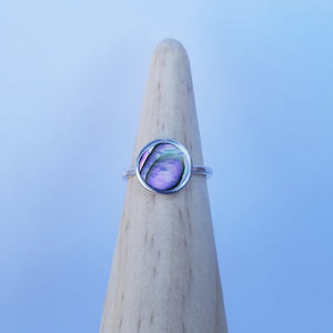 Abalone Stacking Ring, Round