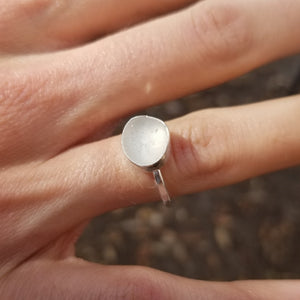 No.8 Sea Glass Capri Ring size 7