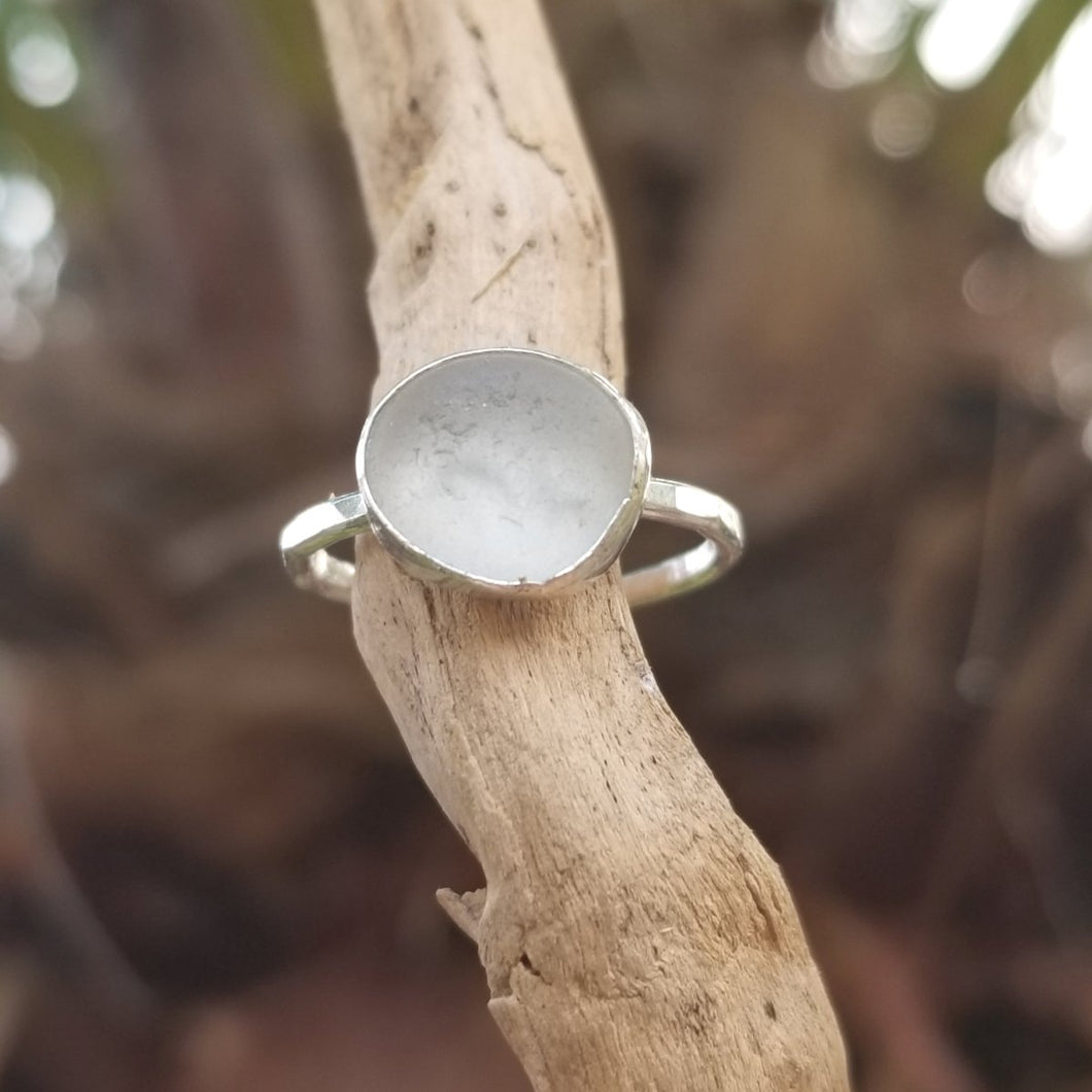 No.8 Sea Glass Capri Ring size 7