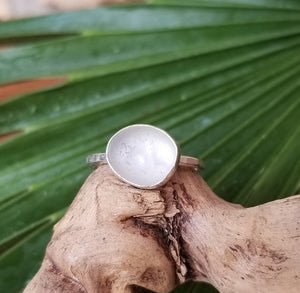 No.8 Sea Glass Capri Ring size 7